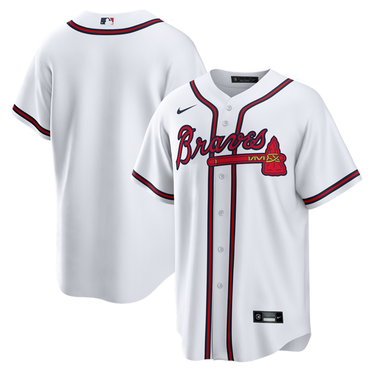 Atlanta Braves Nike Home Big & Tall Replica Jersey - White MLB Team Jersey Baseball Fan Apparel