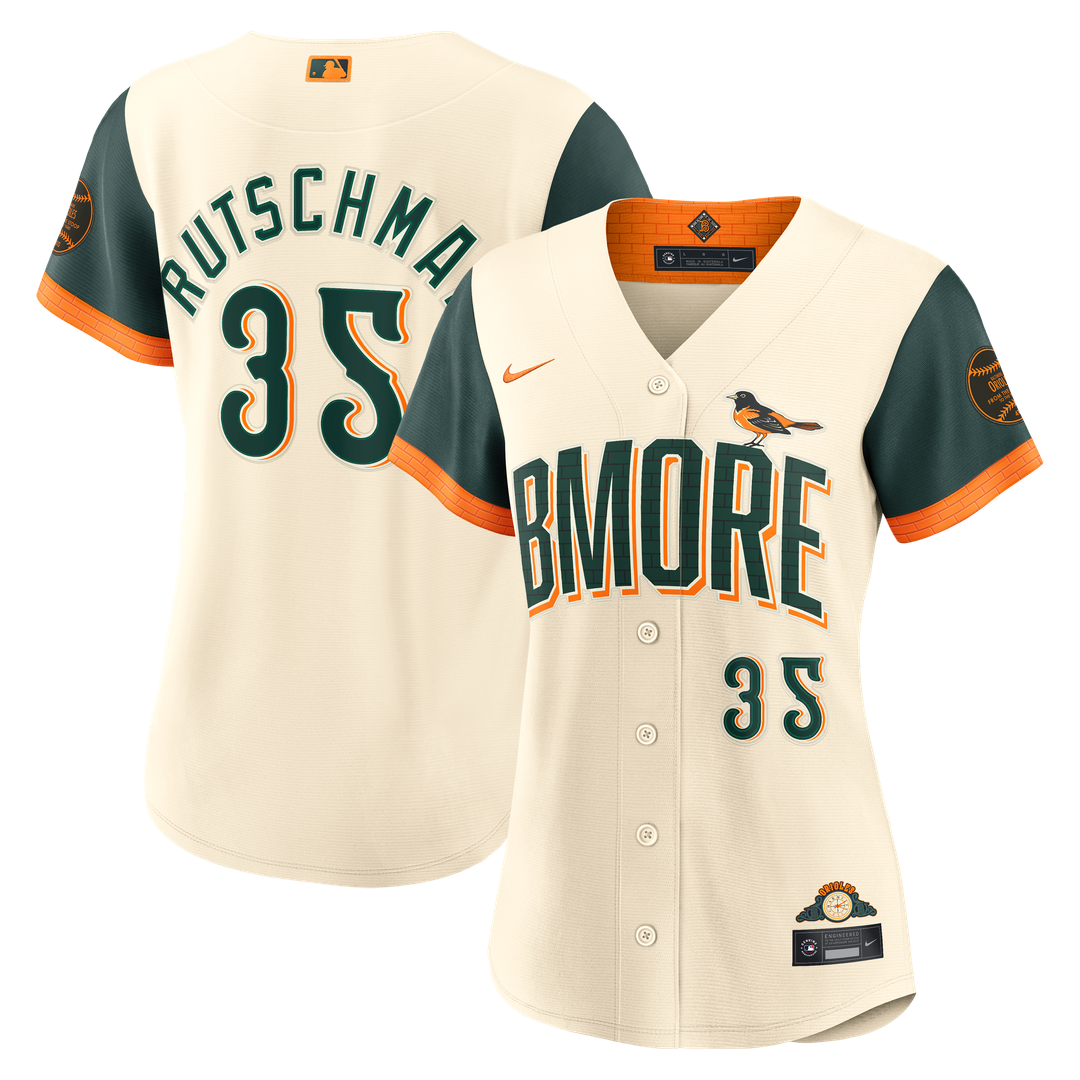 Baltimore Orioles Adley Rutschman Nike Women's 2026 City Connect Stadium Jersey - Cream MLB Team Jersey Baseball Fan Apparel