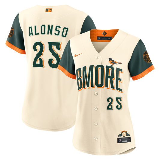 Baltimore Orioles Pete Alonso Nike Women's 2026 City Connect Stadium Jersey - Cream MLB Team Jersey Baseball Fan Apparel