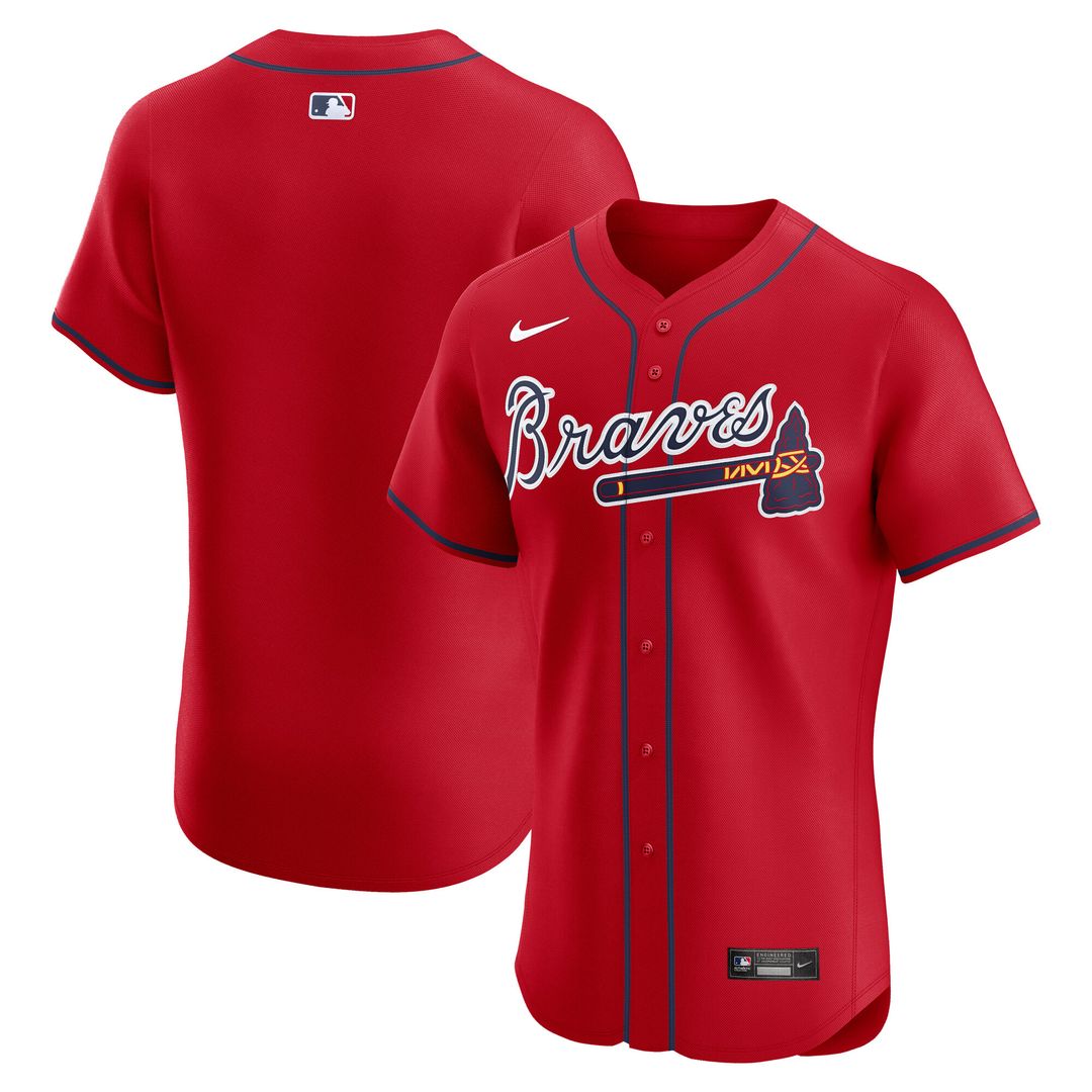 Atlanta Braves Nike Alternate Elite Jersey - Red MLB Team Jersey Baseball Fan Apparel