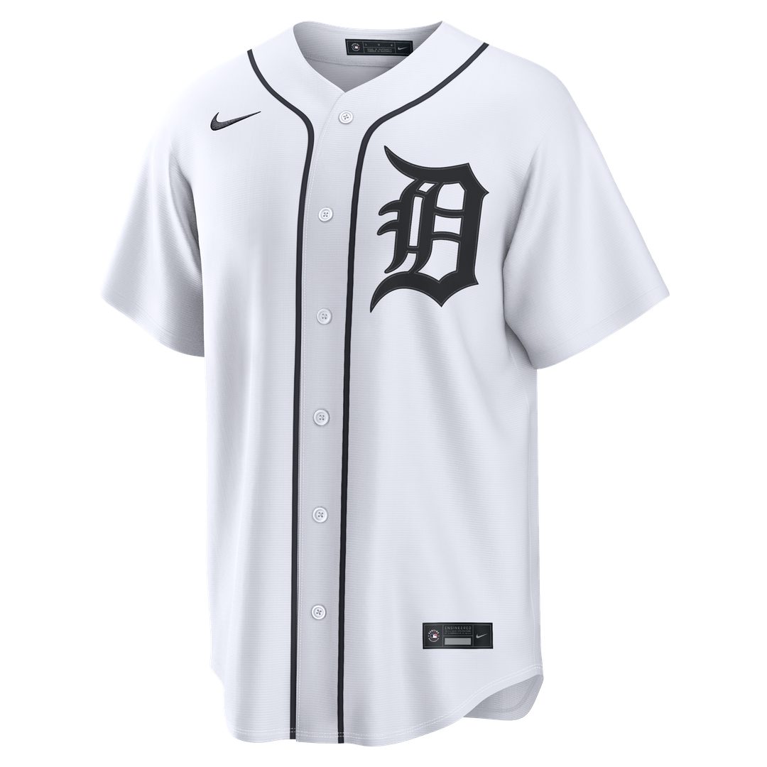 Detroit Tigers Javier Báez Nike Home Replica Jersey - White MLB Team Jersey Baseball Fan Apparel