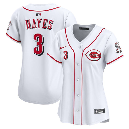 Cincinnati Reds Ke'Bryan Hayes Nike Women's Home Limited Player Jersey - White MLB Team Jersey Baseball Fan Apparel