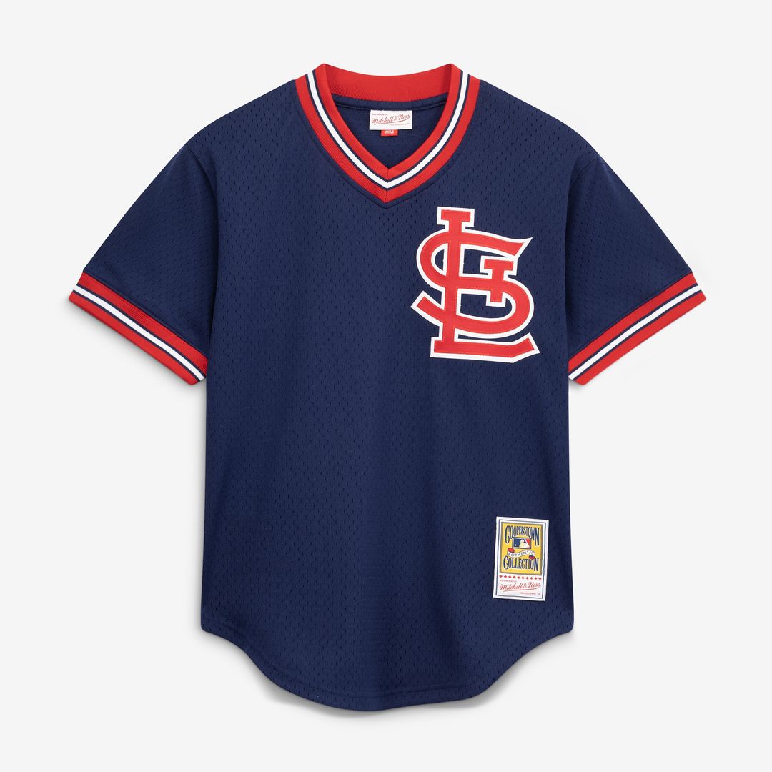 St. Louis Cardinals Ozzie Smith Mitchell & Ness Authentic Batting Practice Jersey - Navy MLB Team Jersey Baseball Fan Apparel