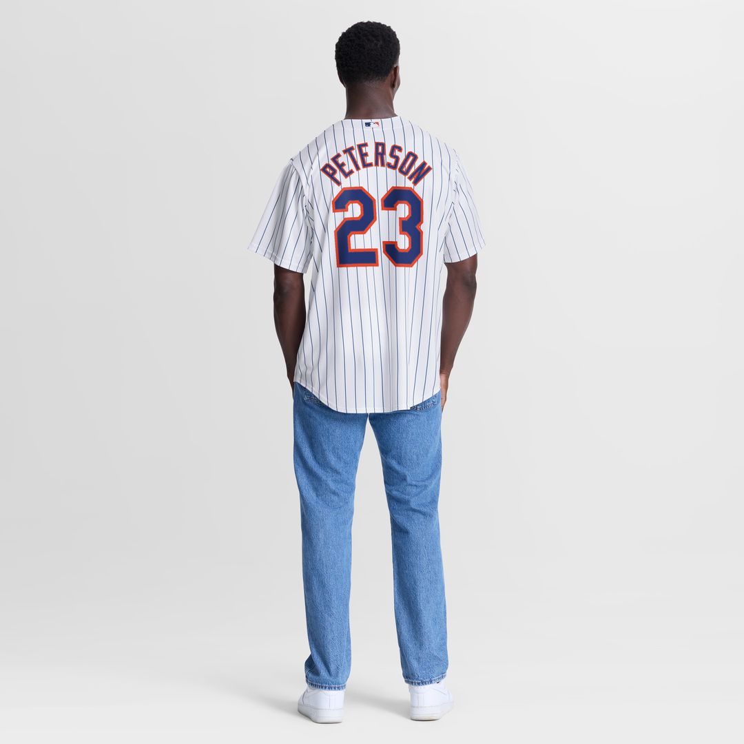 New York Mets David Peterson Nike Home Replica Jersey - White MLB Team Jersey Baseball Fan Apparel