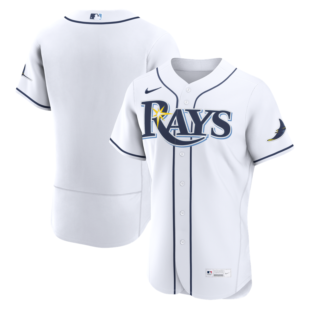 Tampa Bay Rays Nike Home Authentic Jersey - White MLB Team Jersey Baseball Fan Apparel