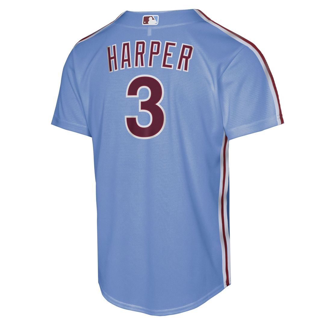 Philadelphia Phillies Bryce Harper Nike Youth Alternate Replica Jersey - Light Blue MLB Team Jersey Baseball Fan Apparel