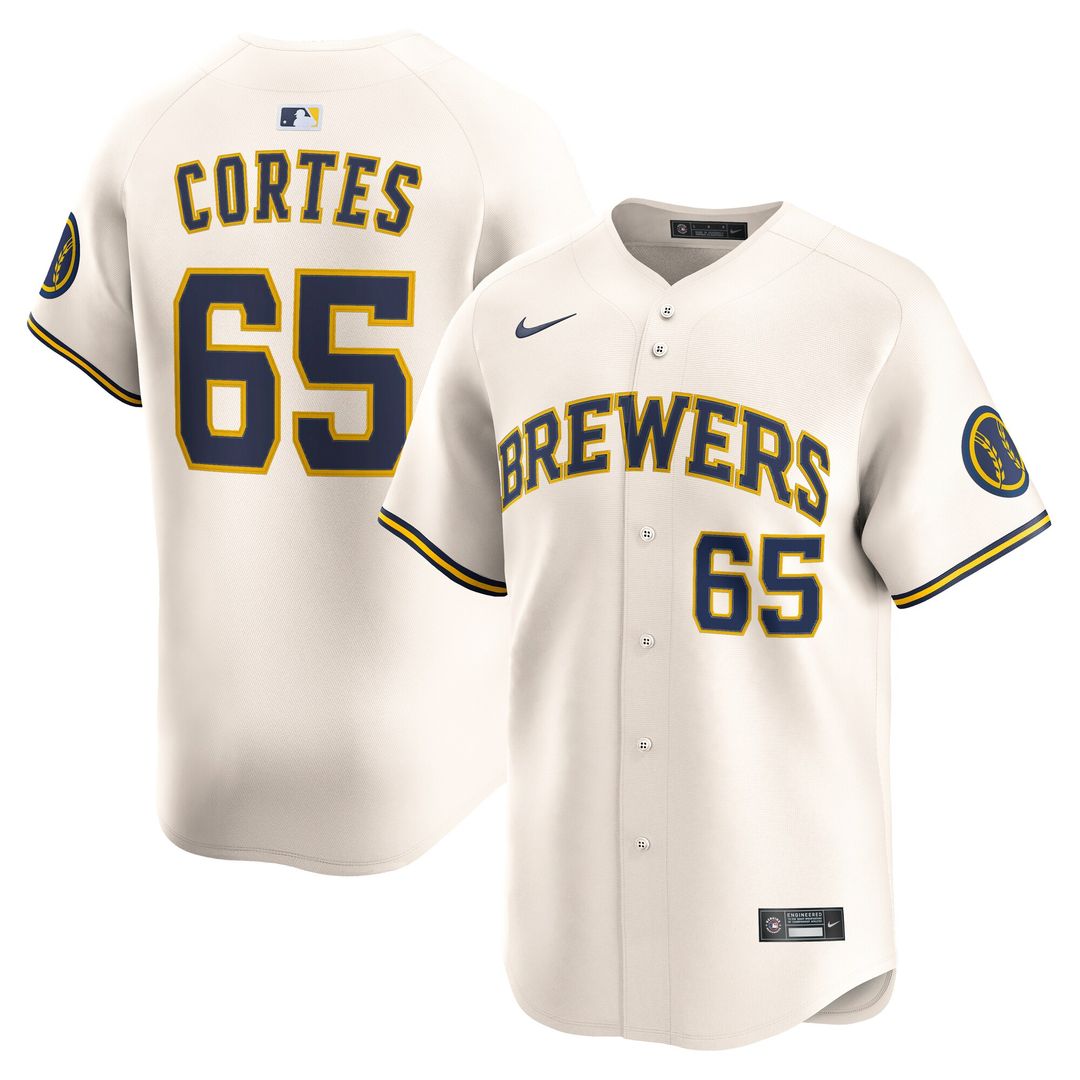 Milwaukee Brewers Nestor Cortes Nike Home Limited Player Jersey - Cream MLB Team Jersey Baseball Fan Apparel