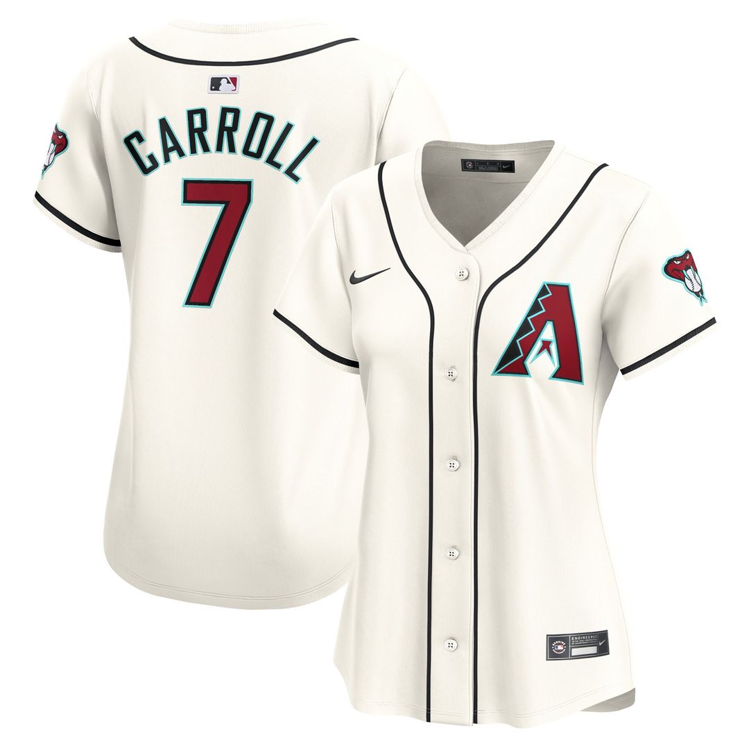 Arizona Diamondbacks Corbin Carroll Nike Women's Home Limited Player Jersey - White MLB Team Jersey Baseball Fan Apparel