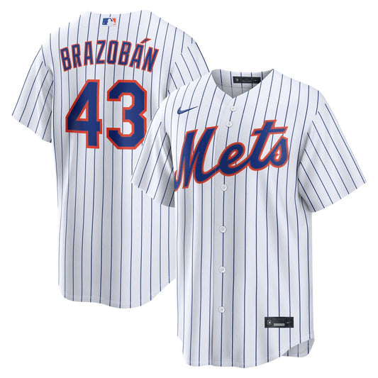 New York Mets Huascar Brazobán Nike Home Replica Jersey - White MLB Team Jersey Baseball Fan Apparel