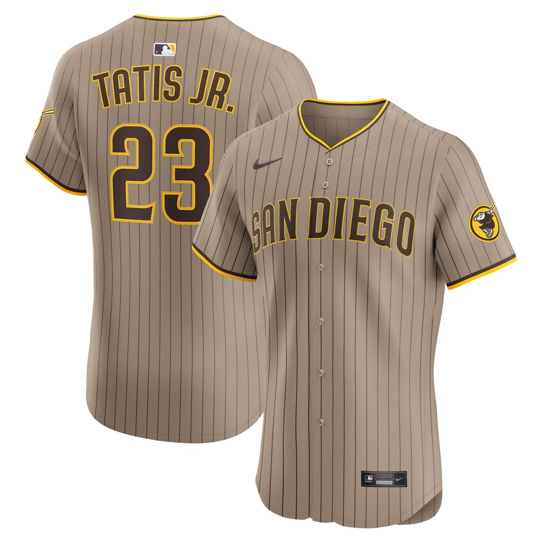 San Diego Padres Fernando Tatis Jr. Nike Alternate Elite Jersey - Sand MLB Team Jersey Baseball Fan Apparel