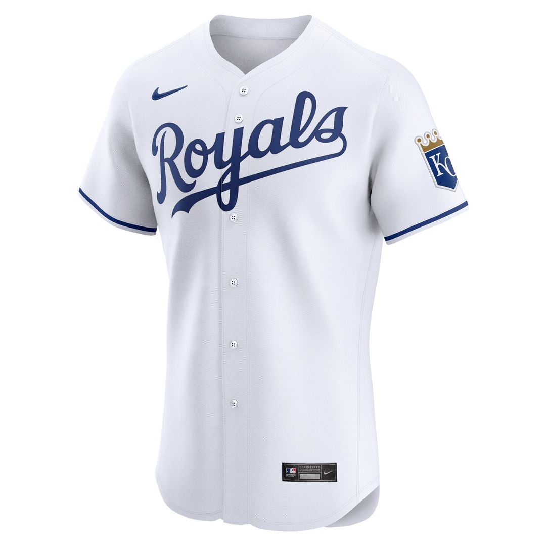 Kansas City Royals Nike Home Elite Jersey - White MLB Team Jersey Baseball Fan Apparel