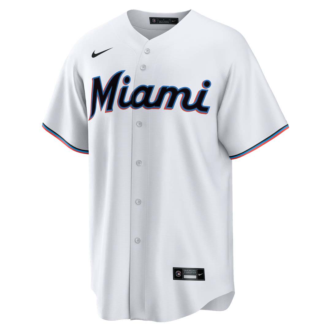 Miami Marlins Nike Home Big & Tall Replica Jersey - White MLB Team Jersey Baseball Fan Apparel