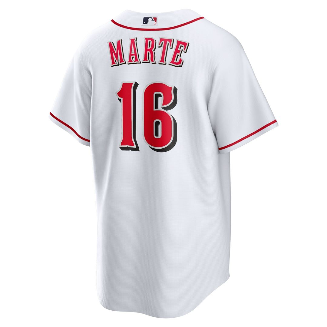 Cincinnati Reds Noelvi Marte Nike Home Replica Jersey - White MLB Team Jersey Baseball Fan Apparel