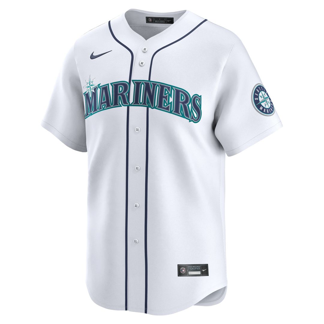 Seattle Mariners Cal Raleigh Nike Home Limited Player Jersey - White MLB Team Jersey Baseball Fan Apparel