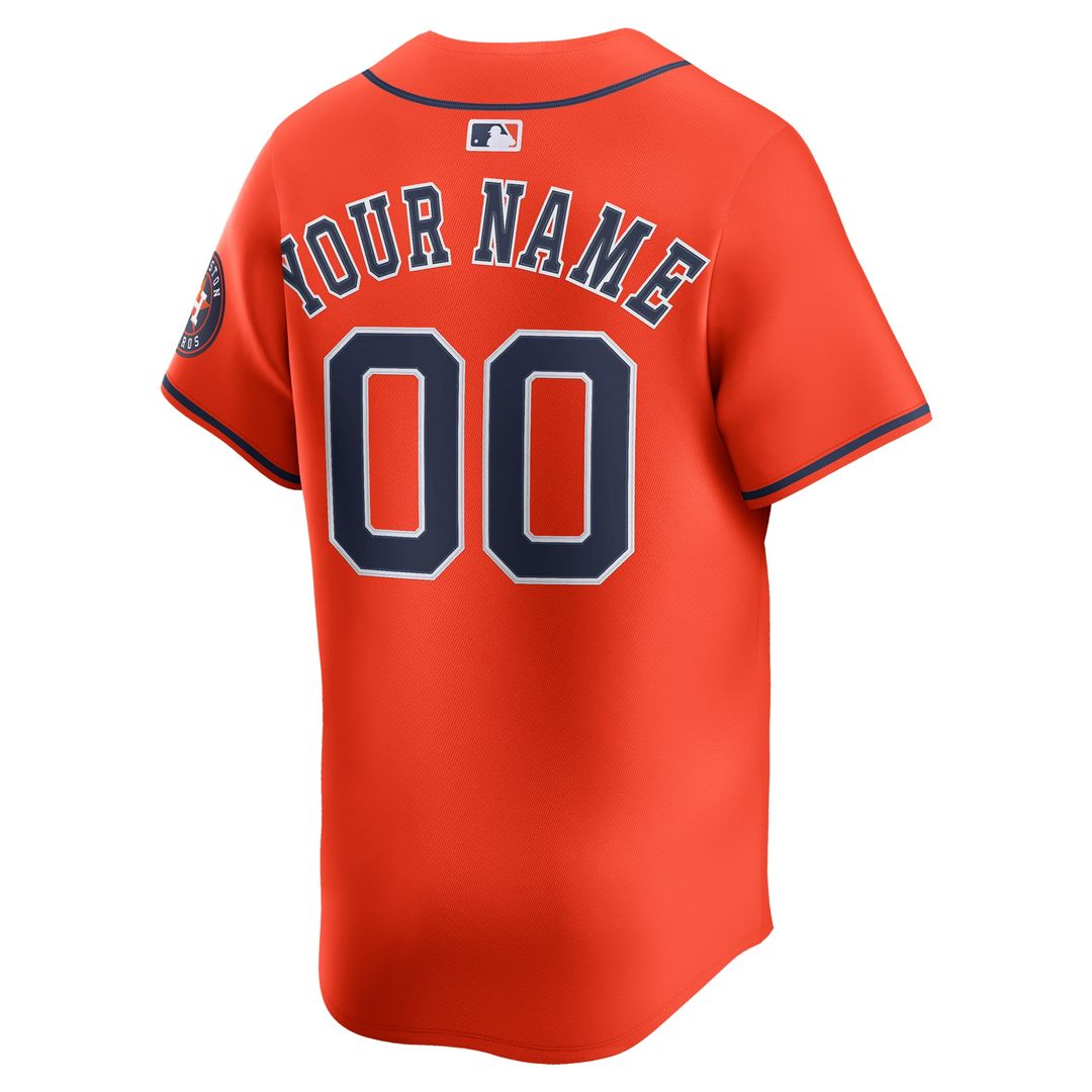Houston Astros Nike Home Limited Custom Jersey - White MLB Team Jersey Baseball Fan Apparel