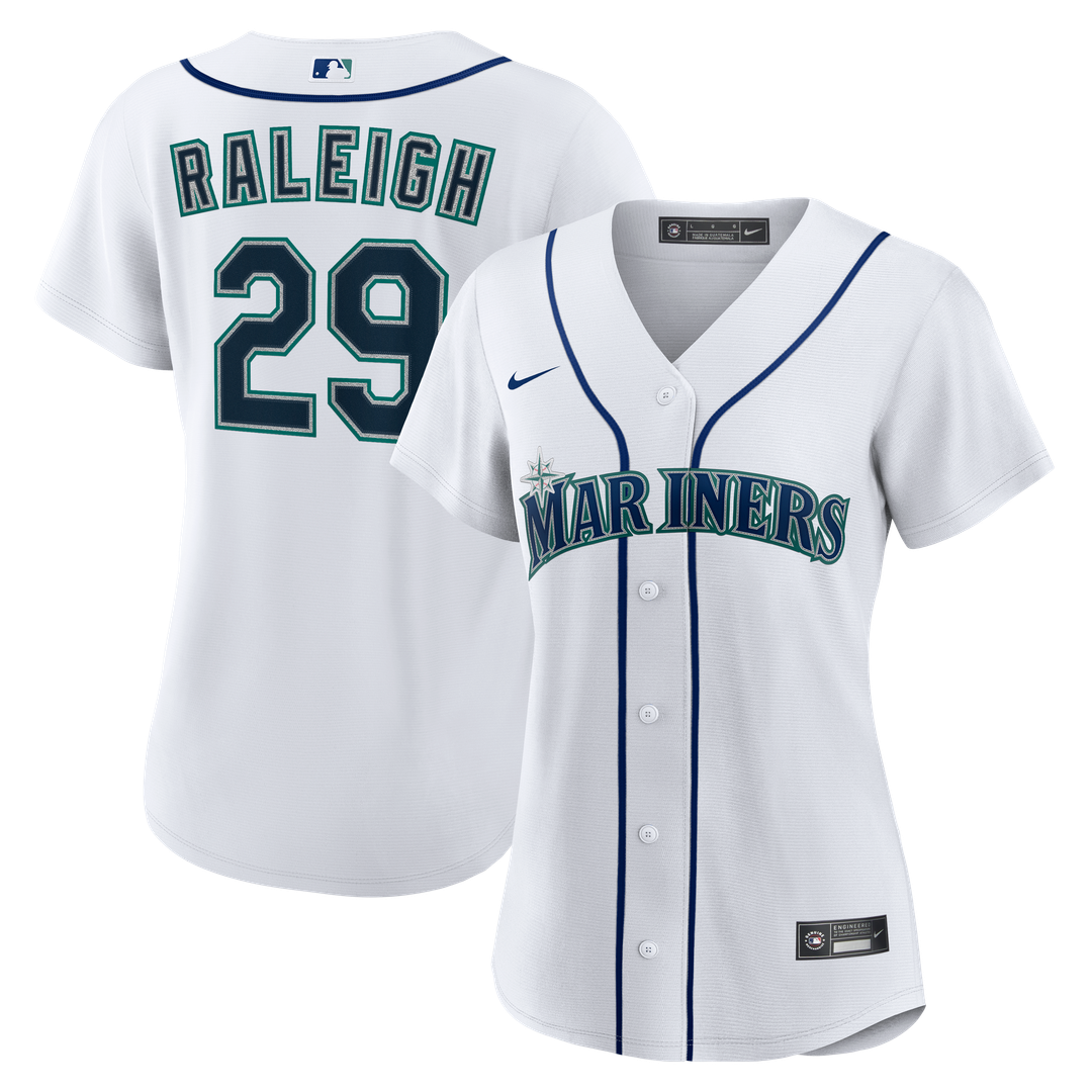 Seattle Mariners Cal Raleigh Nike Women's Home Replica Jersey - White MLB Team Jersey Baseball Fan Apparel