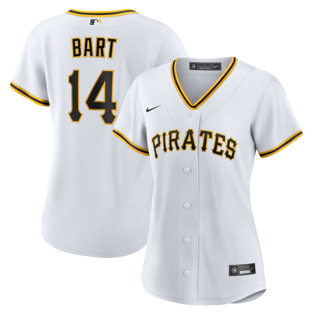 Pittsburgh Pirates Joey Bart Nike Women's Home Replica Jersey - White MLB Team Jersey Baseball Fan Apparel