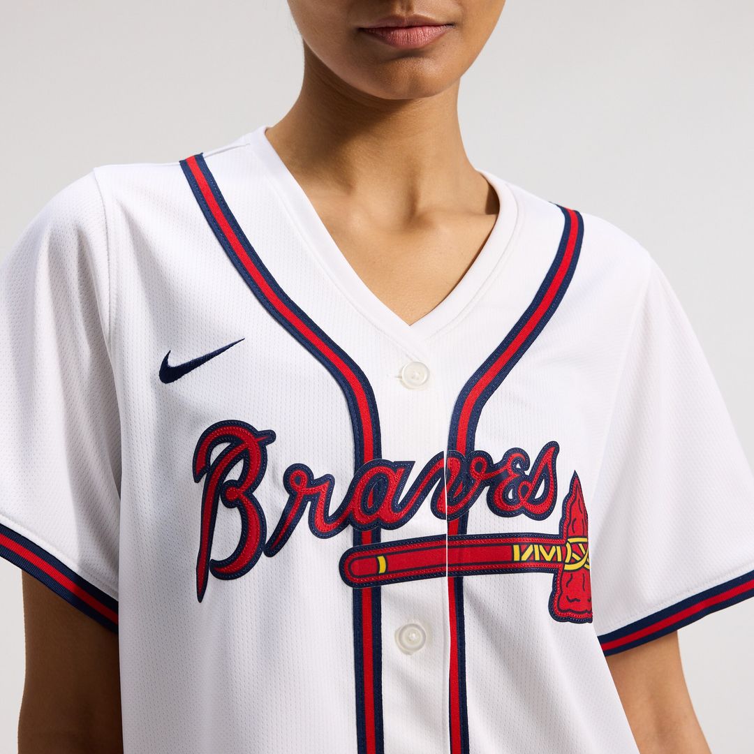 Atlanta Braves Nike Women's Home Limited Jersey - White MLB Team Jersey Baseball Fan Apparel