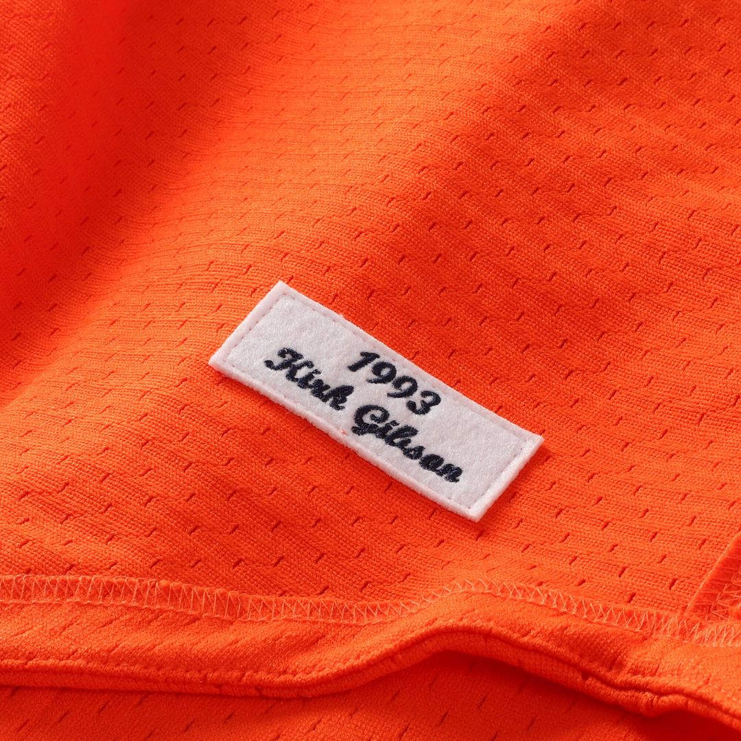 Detroit Tigers Kirk Gibson Mitchell & Ness Cooperstown Mesh Batting Practice Button - Up Jersey - Orange MLB Team Jersey Baseball Fan Apparel