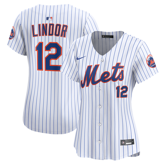 New York Mets Francisco Lindor Nike Women's Home Limited Jersey - White MLB Team Jersey Baseball Fan Apparel