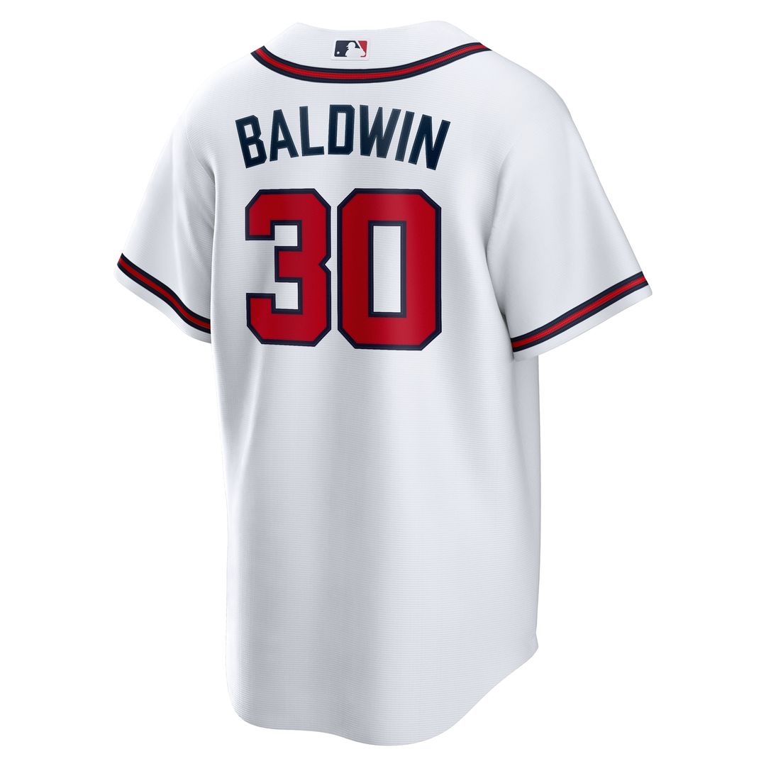 Atlanta Braves Drake Baldwin Nike Home Replica Jersey - White MLB Team Jersey Baseball Fan Apparel