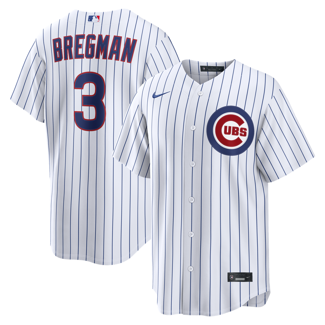 Chicago Cubs Alex Bregman Nike Home Replica Jersey - White MLB Team Jersey Baseball Fan Apparel