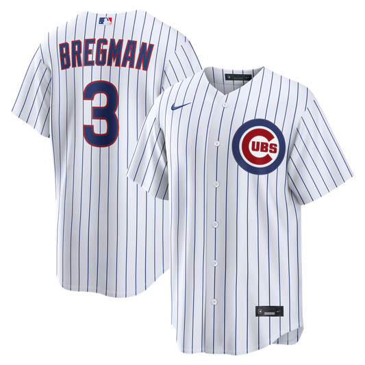 Chicago Cubs Alex Bregman Nike Home Replica Jersey - White MLB Team Jersey Baseball Fan Apparel