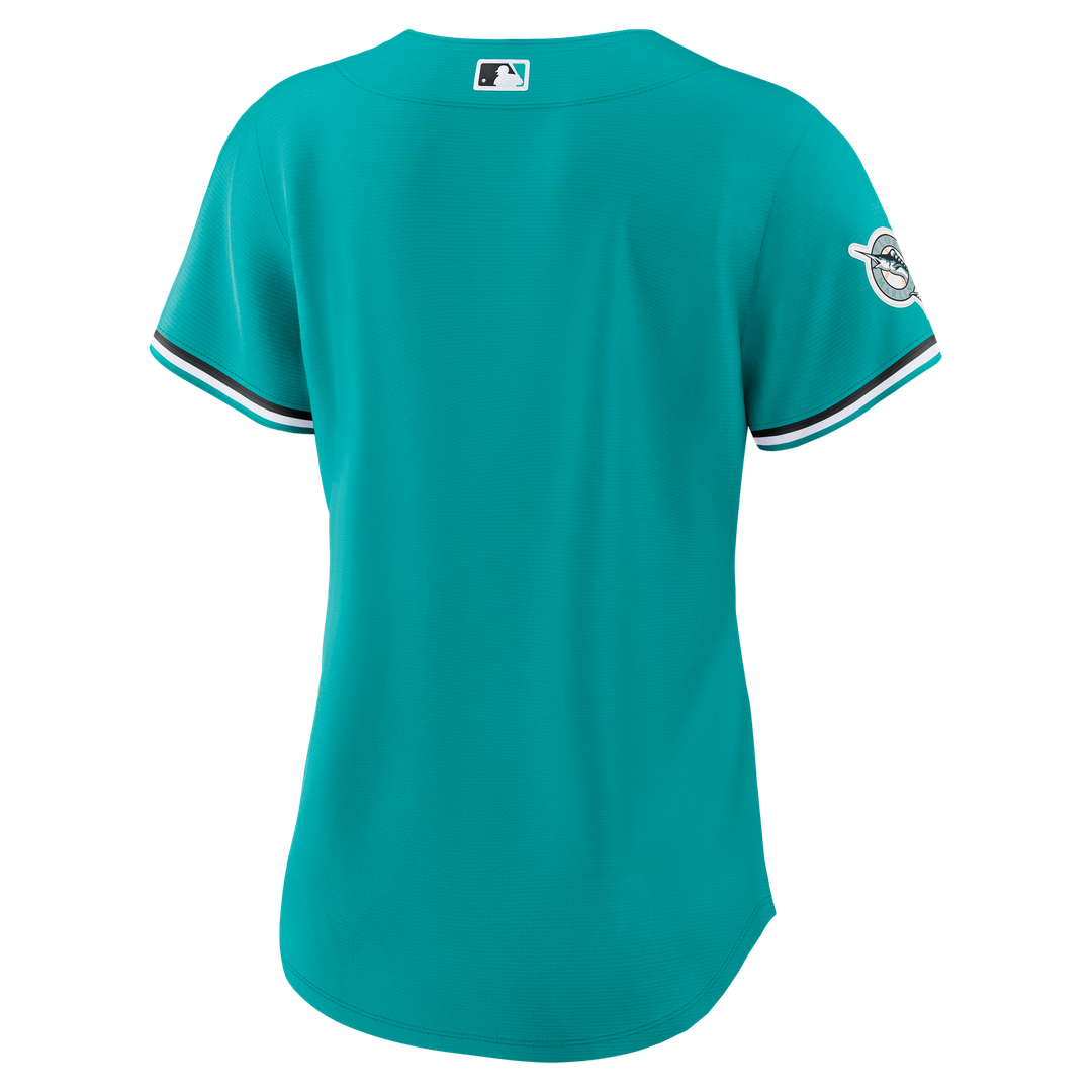 Miami Marlins Nike Women's Alternate Stadium Jersey - Teal MLB Team Jersey Baseball Fan Apparel