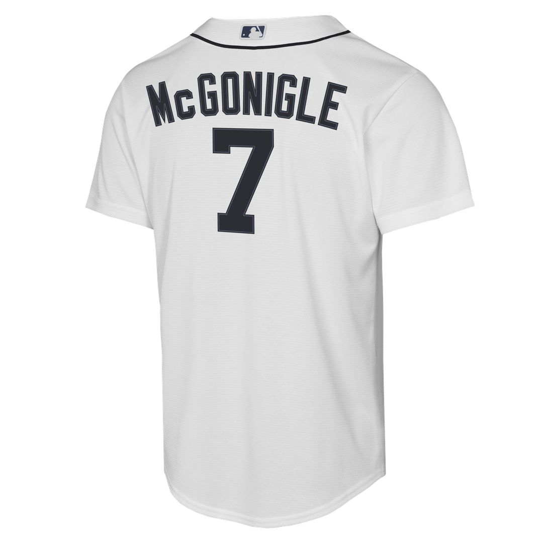 Detroit Tigers Kevin McGonigle Nike Youth Home Replica Jersey - White MLB Team Jersey Baseball Fan Apparel