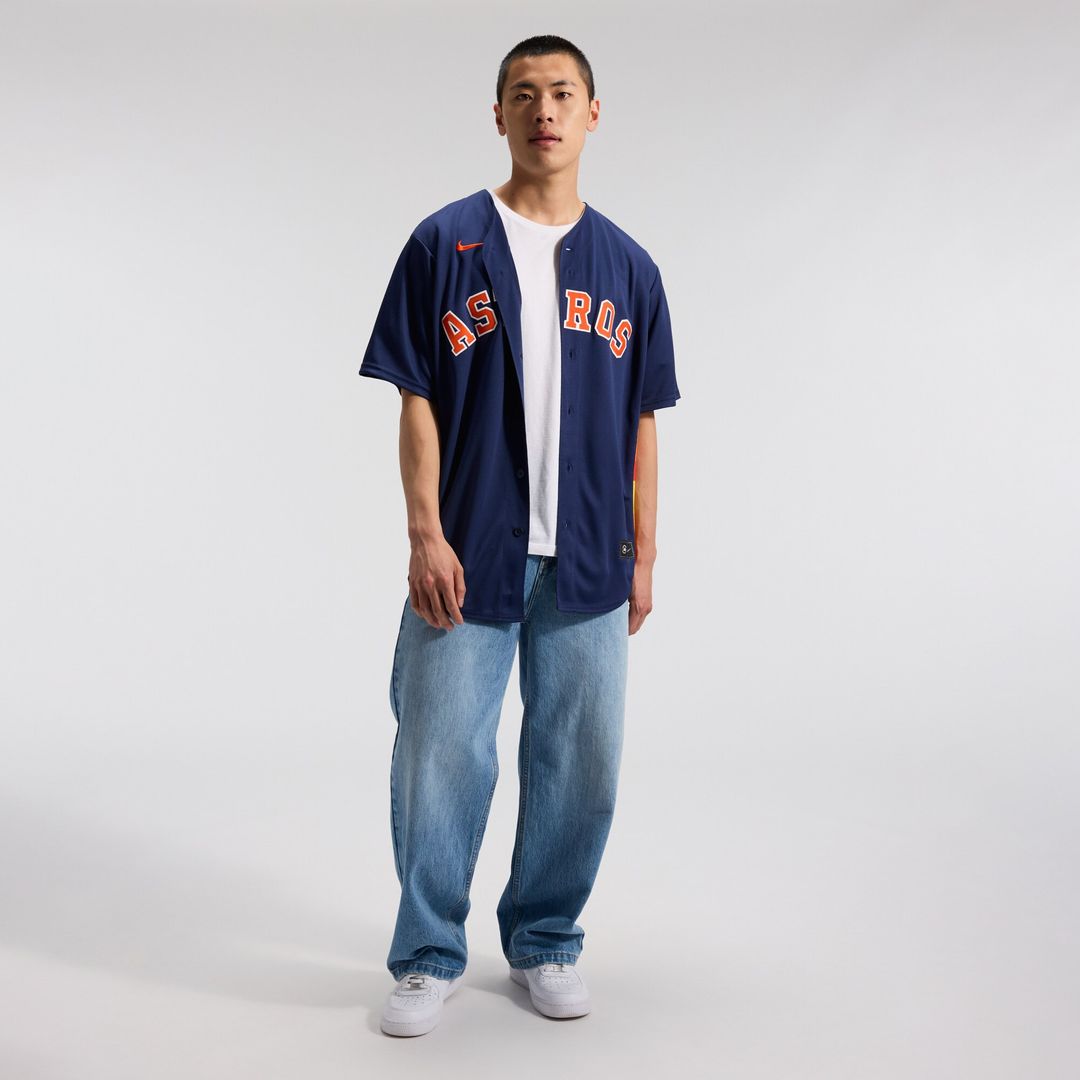 Houston Astros Jose Altuve Nike Alternate 2 Replica Jersey - Navy MLB Team Jersey Baseball Fan Apparel