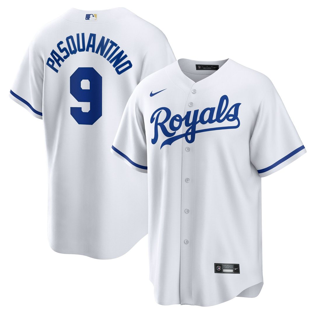 Kansas City Royals Vinnie Pasquantino Nike Home Replica Jersey - White MLB Team Jersey Baseball Fan Apparel