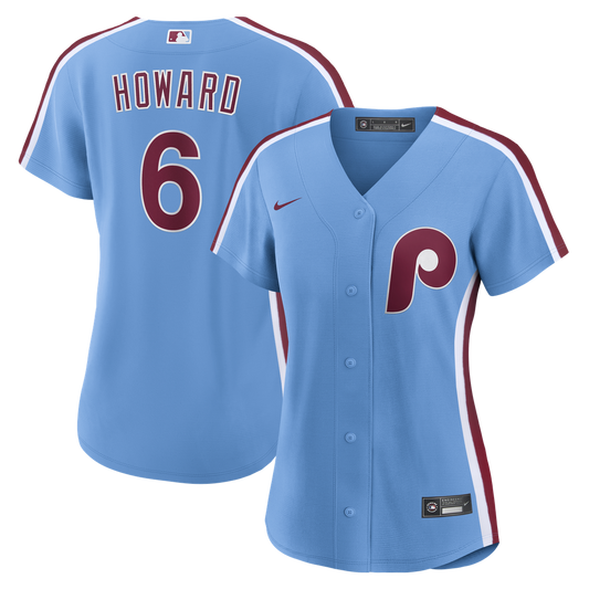 Philadelphia Phillies Ryan Howard Nike Women's Replica Jersey - Light Blue MLB Team Jersey Baseball Fan Apparel