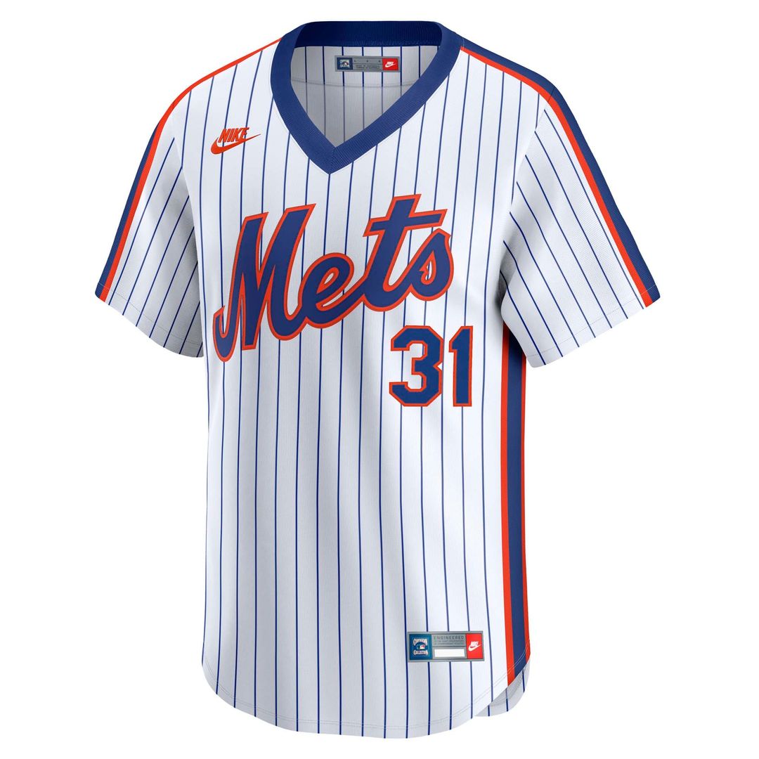 New York Mets Mike Piazza Nike Throwback Cooperstown Limited Jersey - White MLB Team Jersey Baseball Fan Apparel