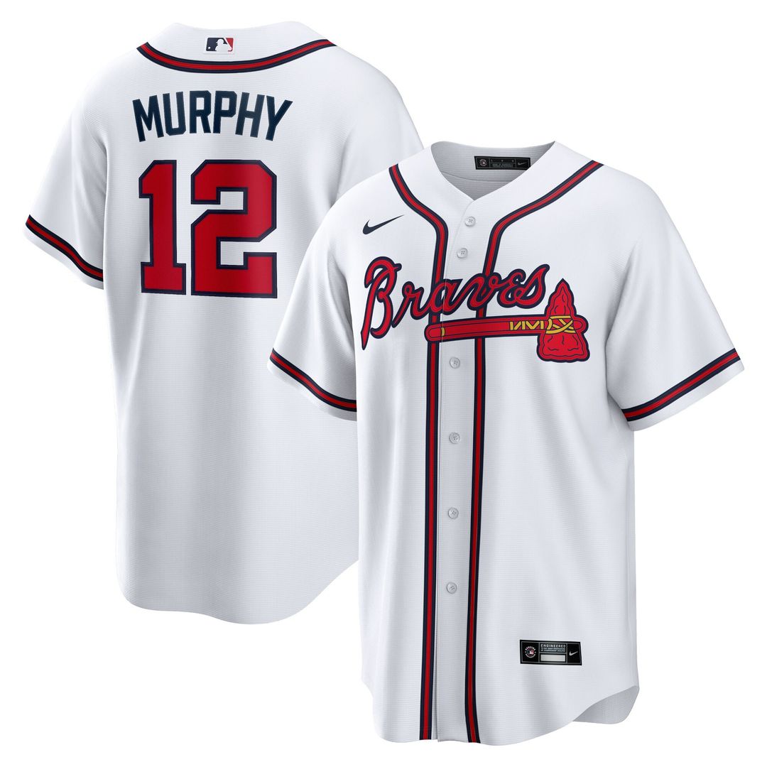 Atlanta Braves Sean Murphy Nike Replica Player Jersey - White MLB Team Jersey Baseball Fan Apparel