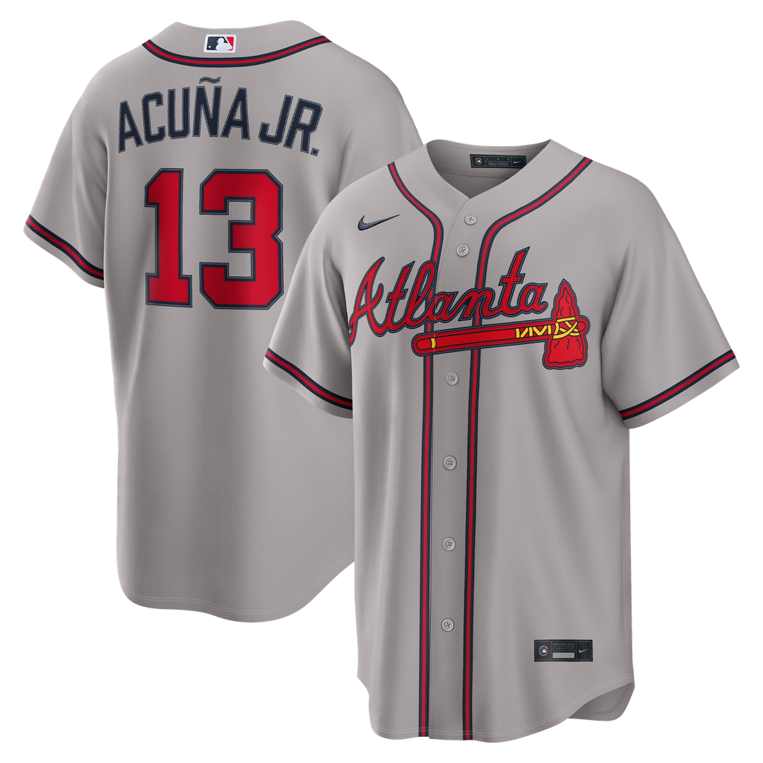 Atlanta Braves Ronald Acuña Jr. Nike Alternate 2 Replica Jersey - Red MLB Team Jersey Baseball Fan Apparel
