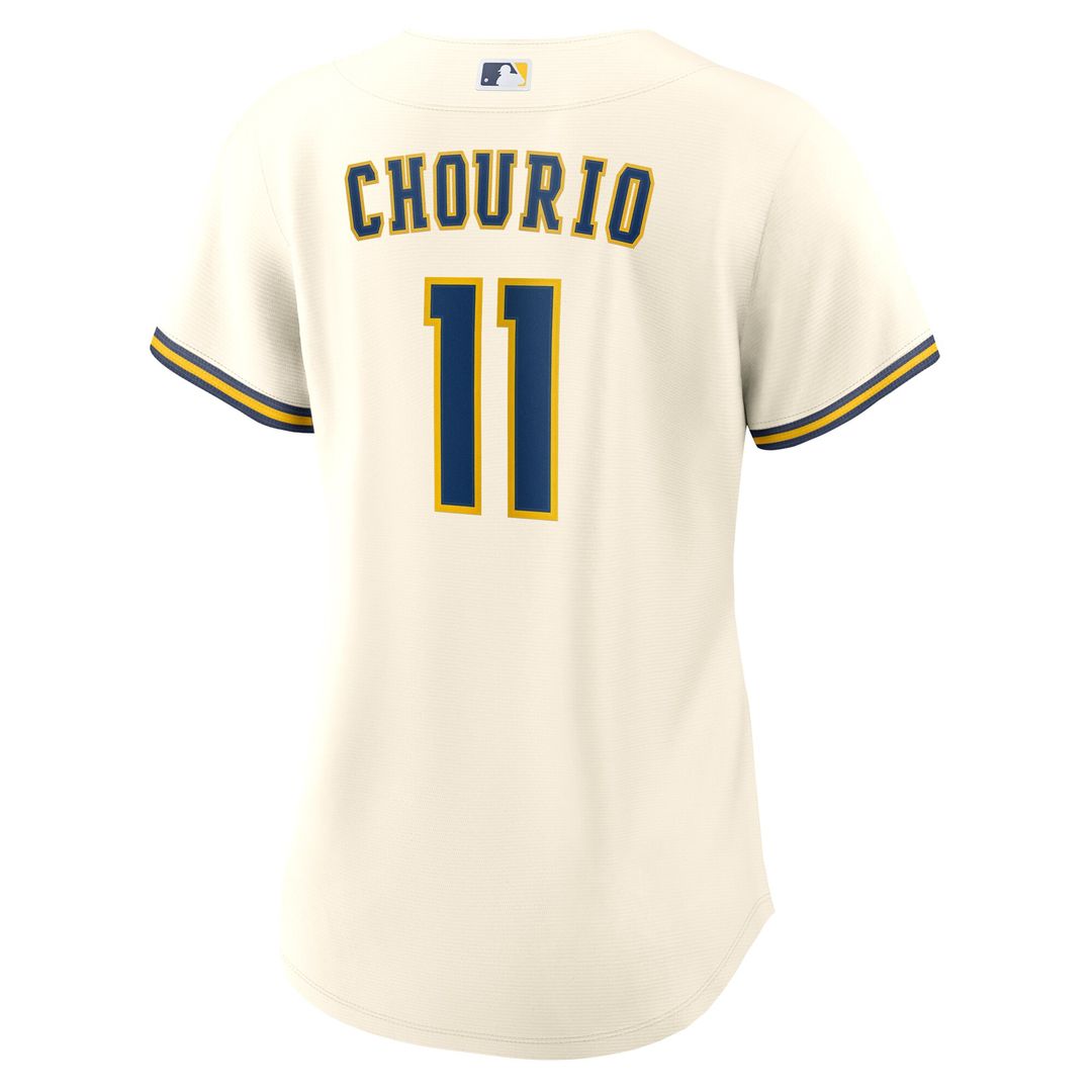Milwaukee Brewers Jackson Chourio Nike Women's Home Replica Jersey - Cream MLB Team Jersey Baseball Fan Apparel