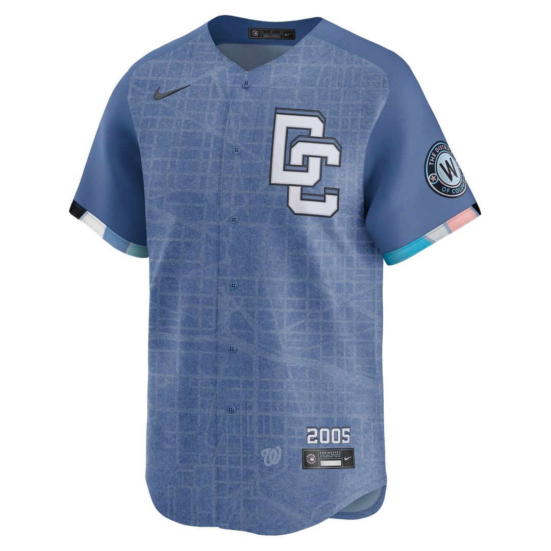 Washington Nationals CJ Abrams Nike 2025 City Connect Limited Jersey - Blue MLB Team Jersey Baseball Fan Apparel