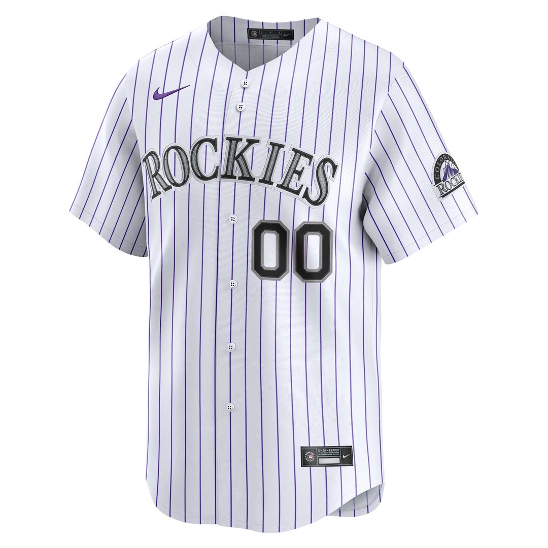 Colorado Rockies Nike Home Limited Custom Jersey - White MLB Team Jersey Baseball Fan Apparel