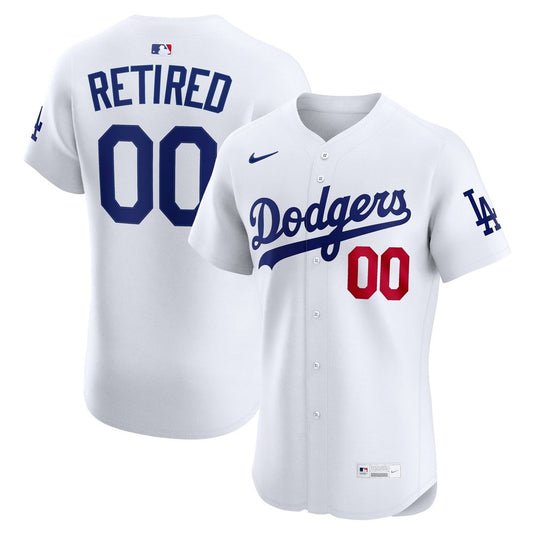 Los Angeles Dodgers Nike Home Elite Pick - A - Player Retired Roster Jersey - White MLB Team Jersey Baseball Fan Apparel