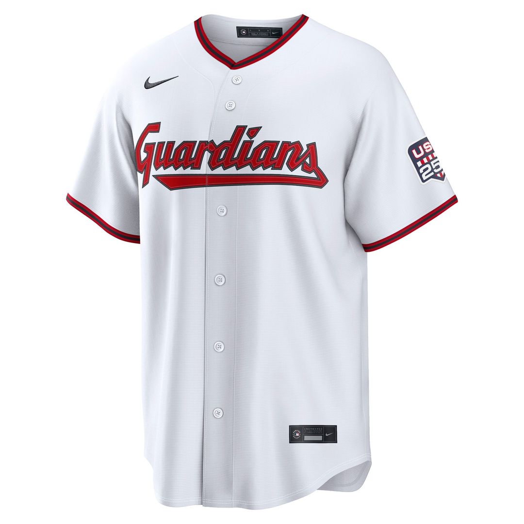 Cleveland Guardians José Ramírez Nike USA 250 Fourth of July Home Stadium Jersey - White MLB Team Jersey Baseball Fan Apparel