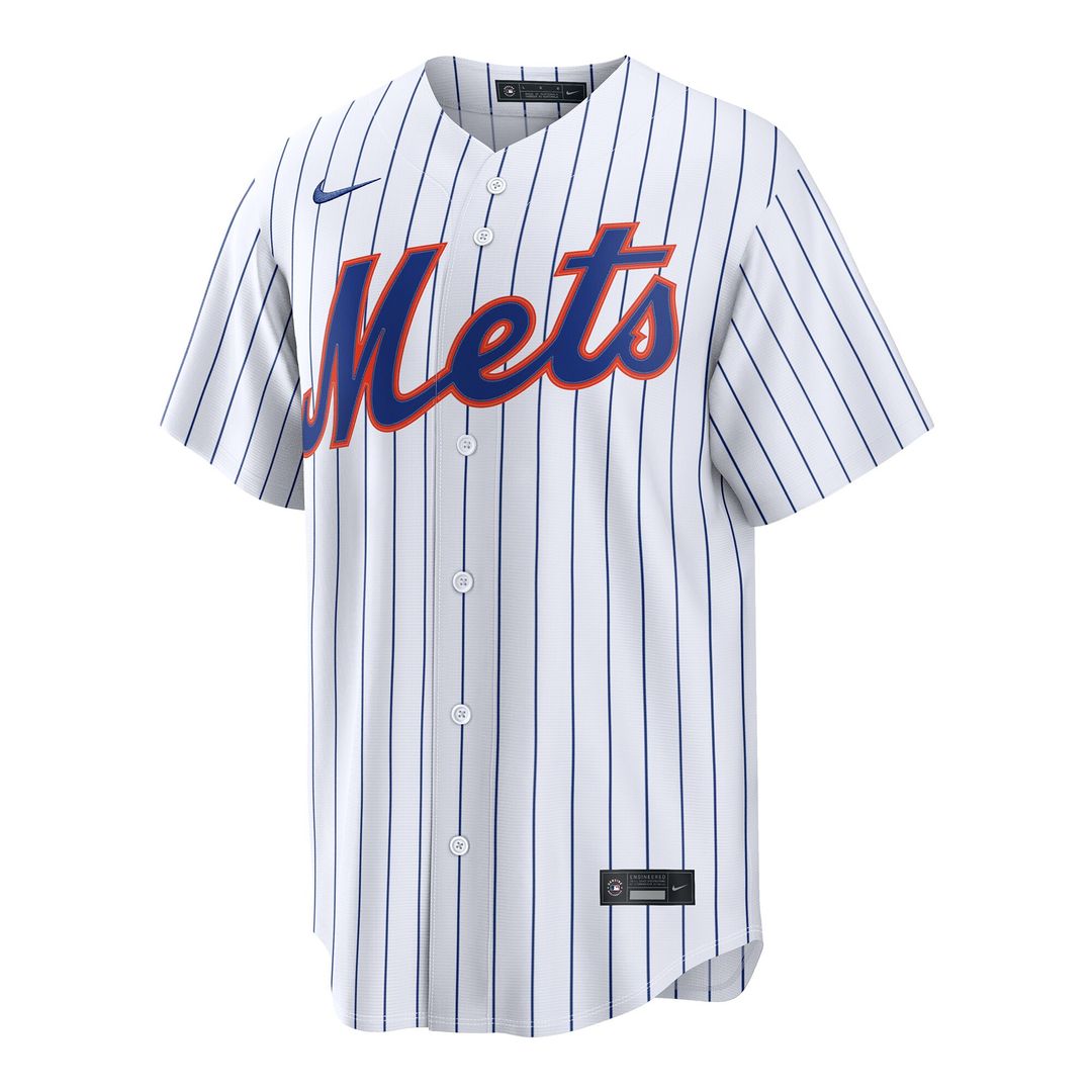 New York Mets David Peterson Nike Home Replica Jersey - White MLB Team Jersey Baseball Fan Apparel