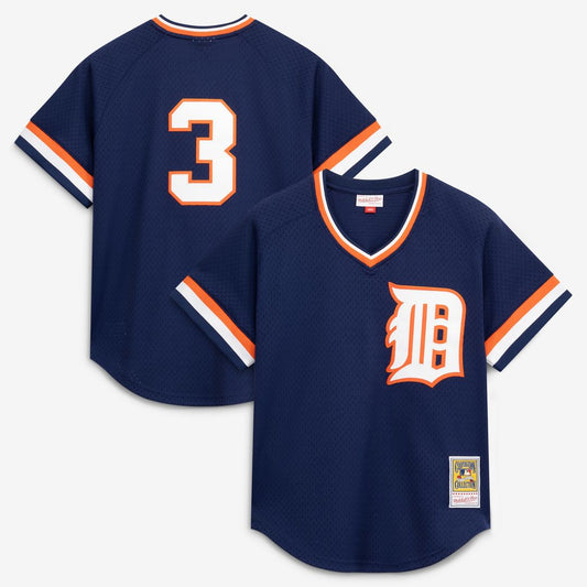 Detroit Tigers Alan Trammell Mitchell & Ness Authentic Batting Practice Jersey - Navy MLB Team Jersey Baseball Fan Apparel