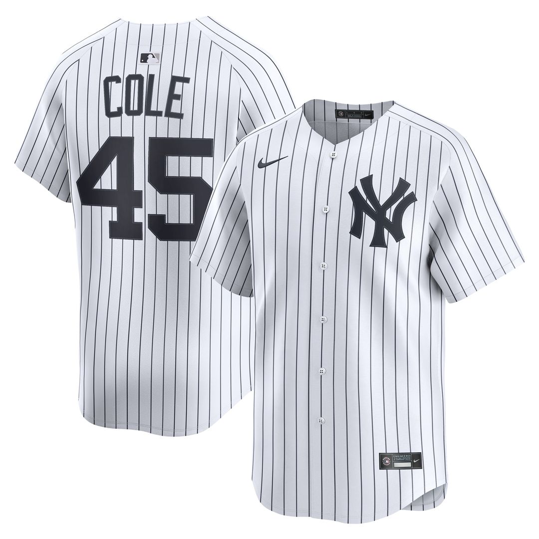 New York Yankees Gerrit Cole Nike Home Limited Player Jersey - White MLB Team Jersey Baseball Fan Apparel