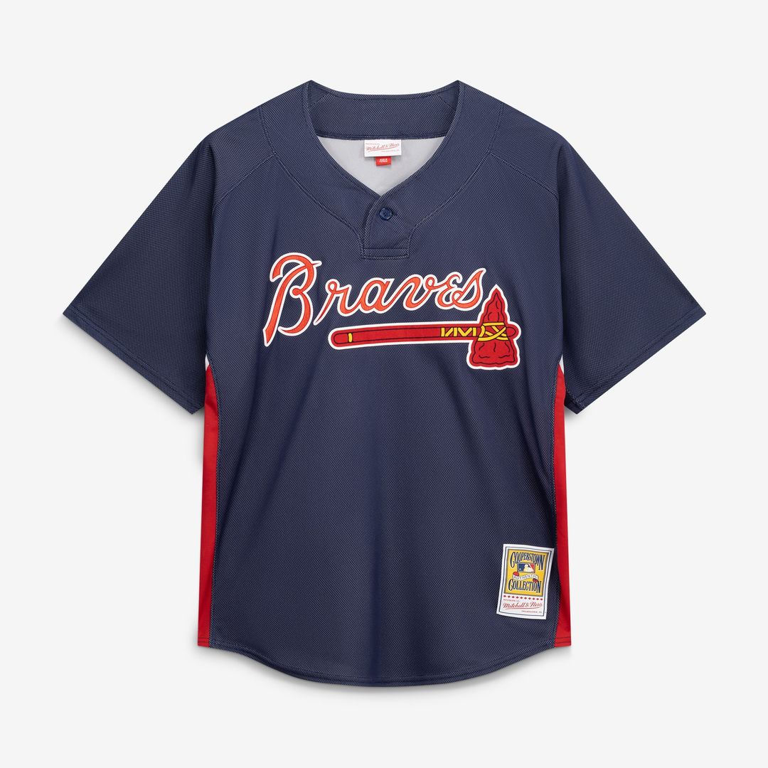 Atlanta Braves John Smoltz Mitchell & Ness Authentic Batting Practice Jersey - Navy MLB Team Jersey Baseball Fan Apparel