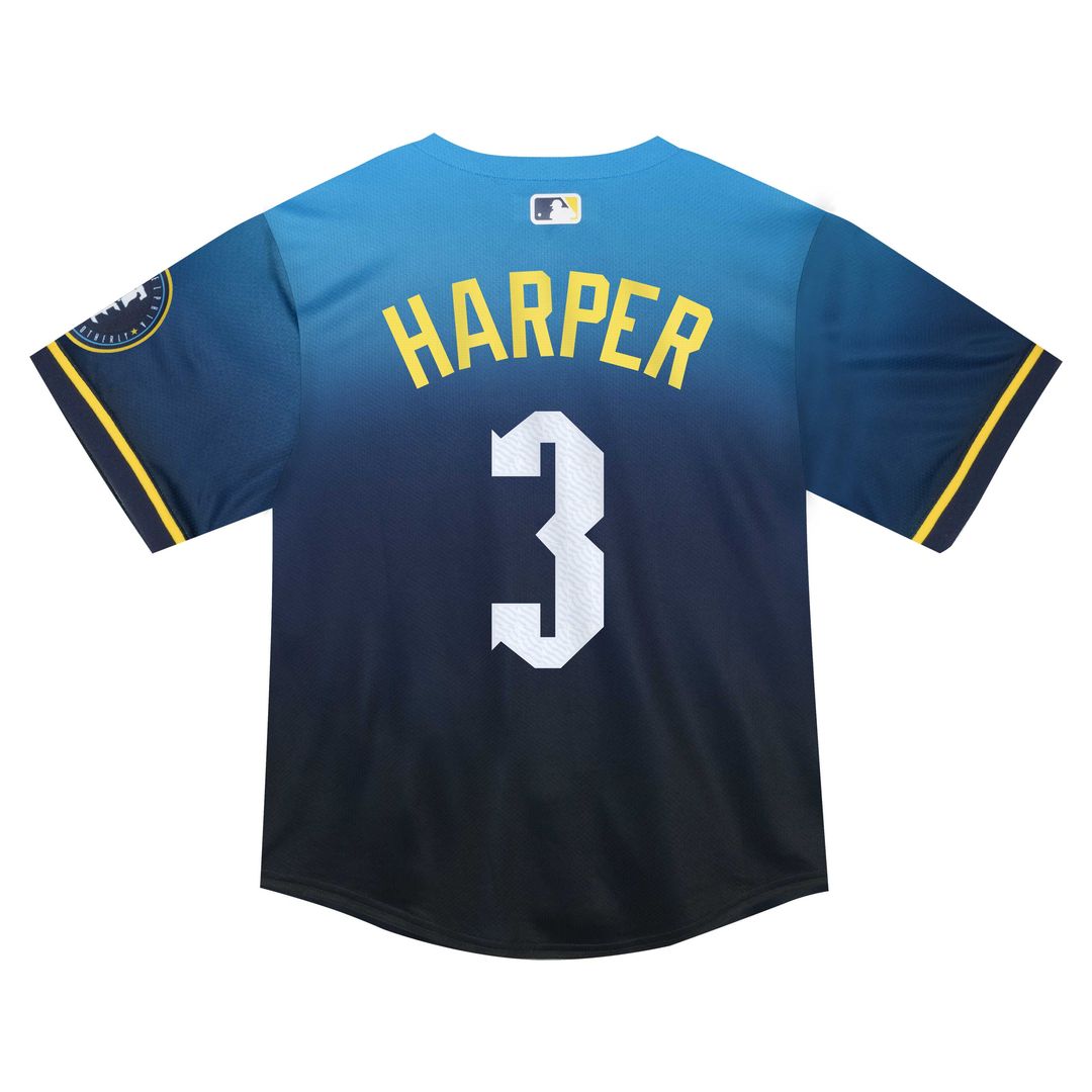 Philadelphia Phillies Bryce Harper Nike Toddler 2024 City Connect Limited Player Jersey - Blue MLB Team Jersey Baseball Fan Apparel