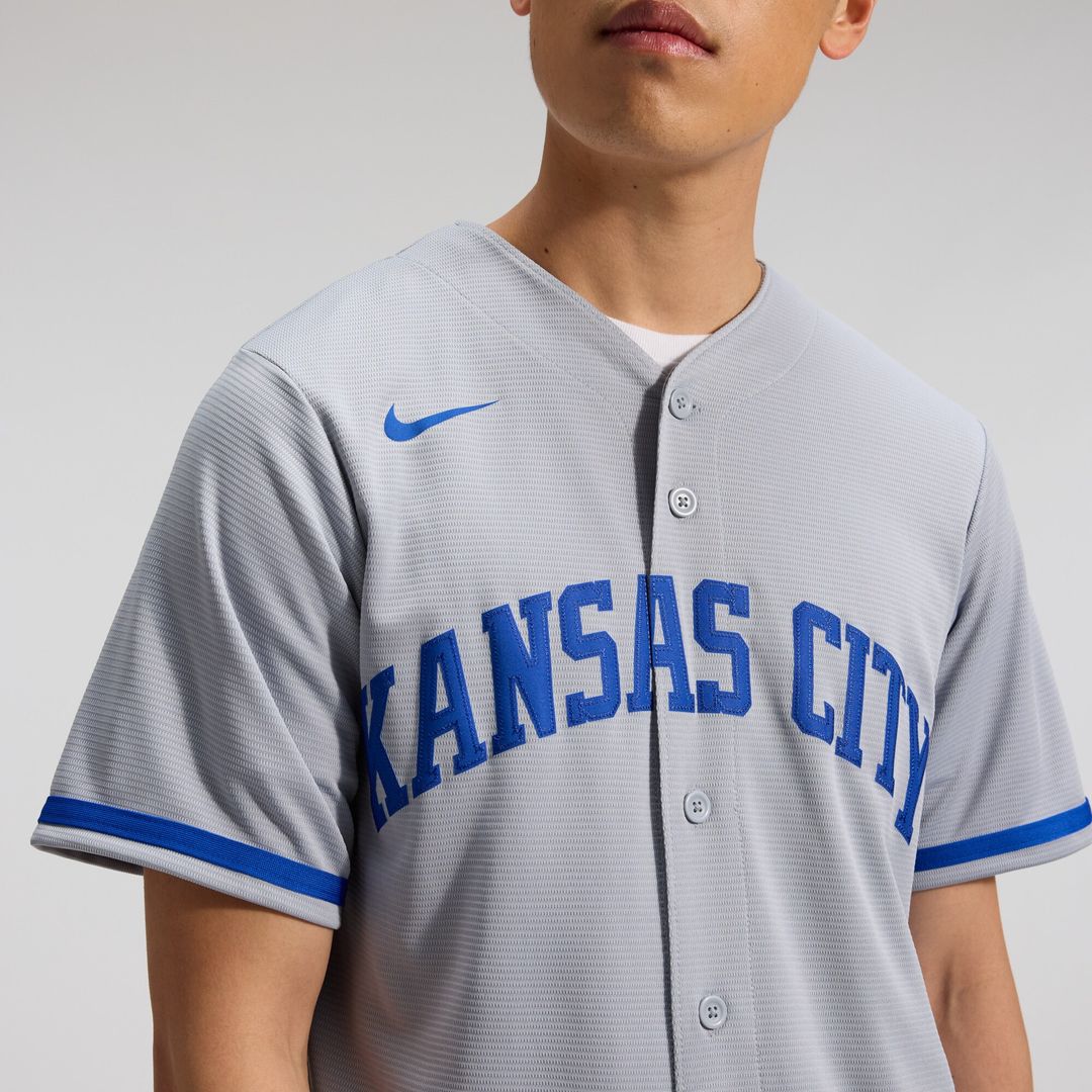 Kansas City Royals Bobby Witt Jr. Nike Road Replica Jersey - Gray MLB Team Jersey Baseball Fan Apparel