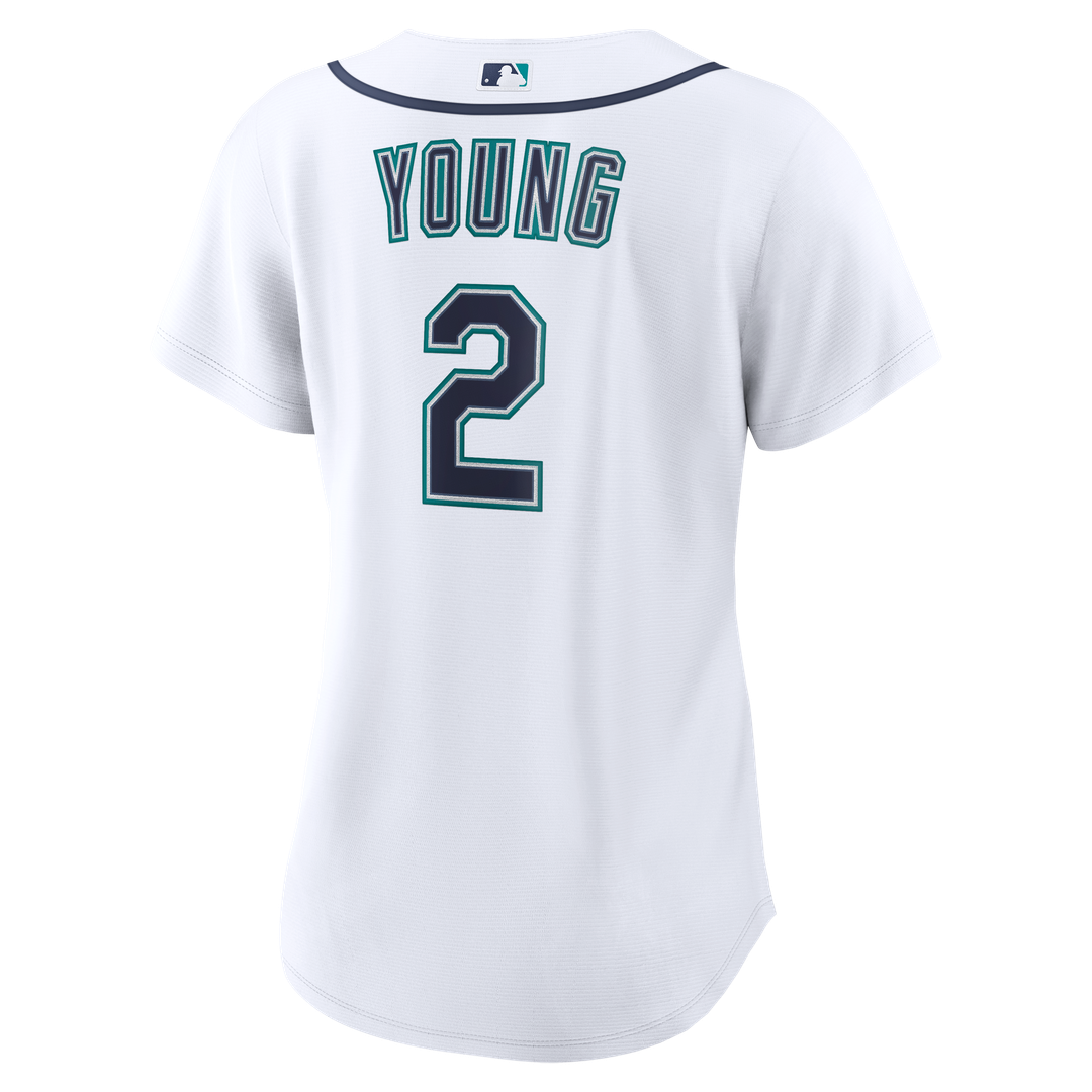 Seattle Mariners Cole Young Nike Women's Home Replica Jersey - White MLB Team Jersey Baseball Fan Apparel