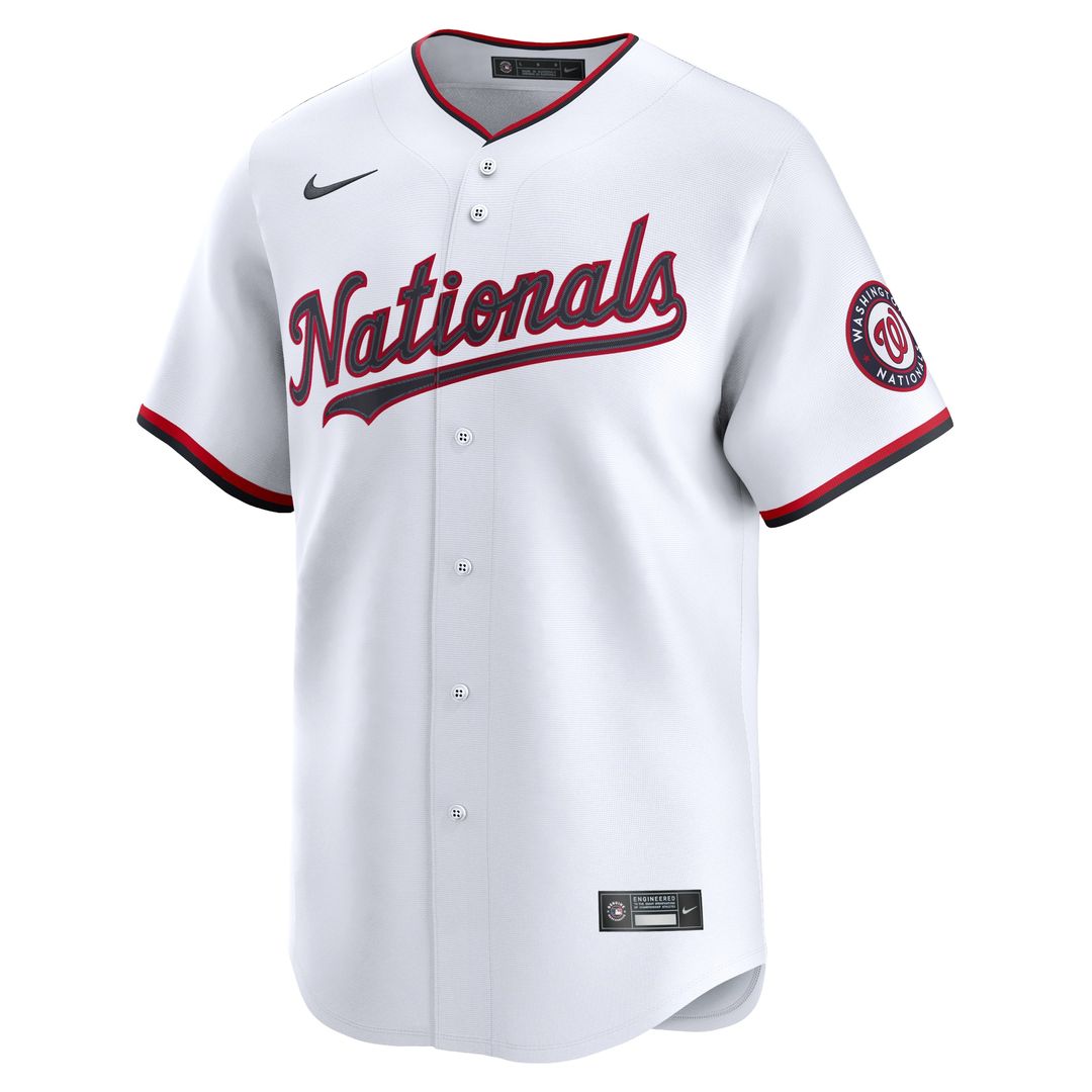 Washington Nationals James Wood Nike Home Limited Jersey - White MLB Team Jersey Baseball Fan Apparel