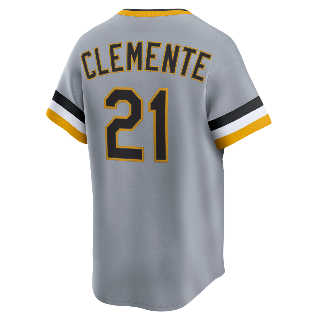 Pittsburgh Pirates Roberto Clemente Nike Throwback Cooperstown Limited Jersey - Gray MLB Team Jersey Baseball Fan Apparel