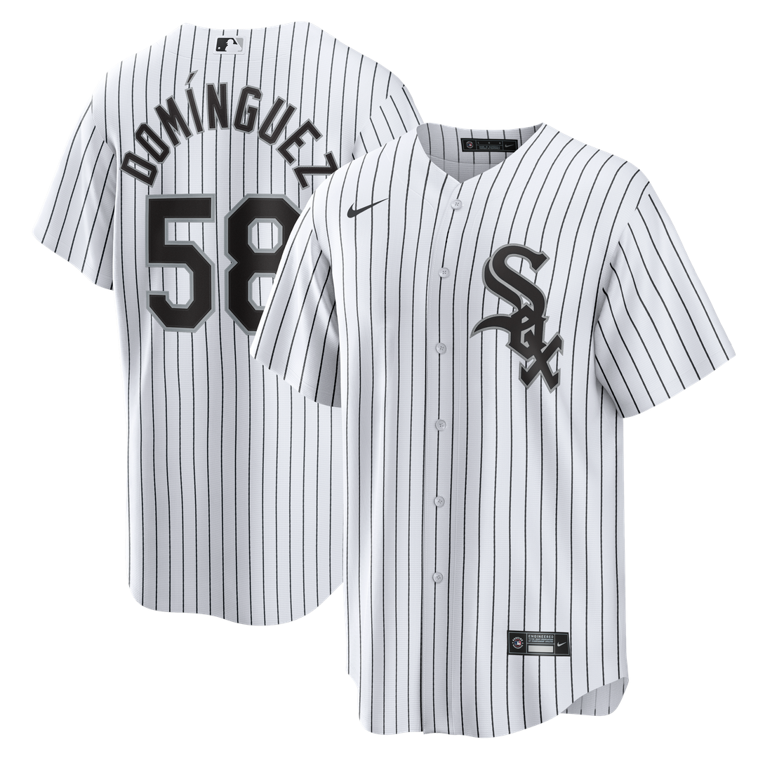 Chicago White Sox Seranthony Domínguez Nike Home Replica Jersey - White MLB Team Jersey Baseball Fan Apparel